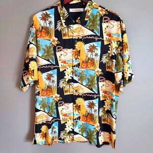 Tommy Bahama Silk Hawaiian Shirt Size Large